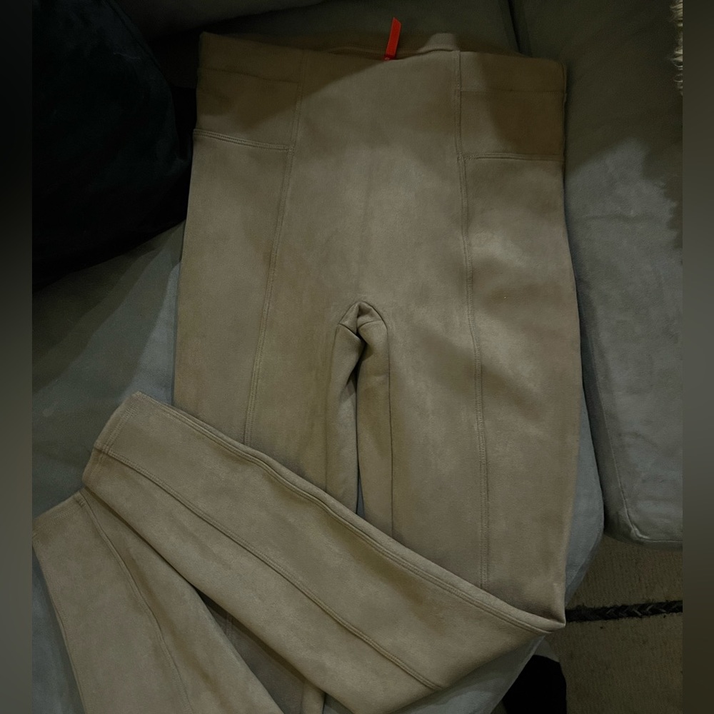 Spanx faux suede leggings - tan
